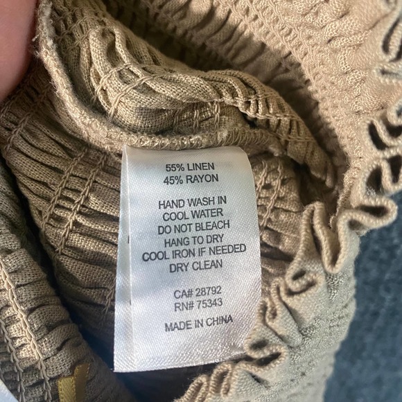 House of Harlow 1960 Linen Jumpsuit Small Tan Belted Straight Leg NWT - Picture 11 of 11